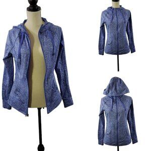 Champion Duo Dry Blue Chambray Women's Full Zip Hoodie Sweatshirt - XS
